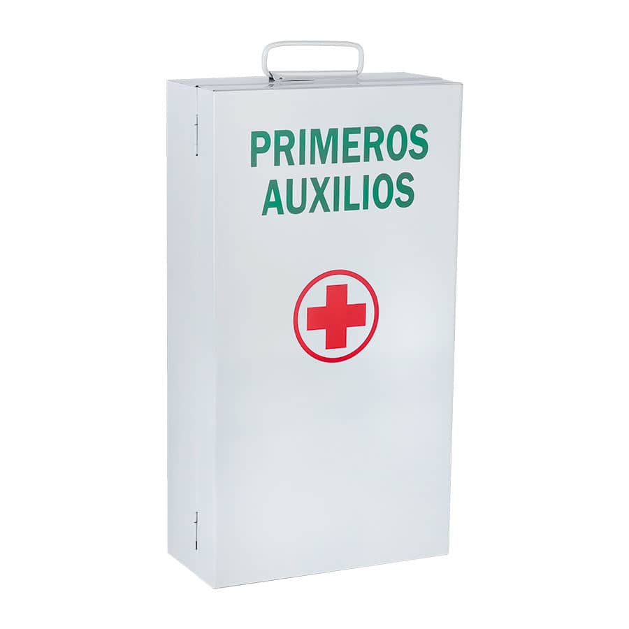  Jssmst - Botiquín de primeros auxilios con cerradura, caja para  almacenamiento de medicamentos, color plateado : Salud y Hogar