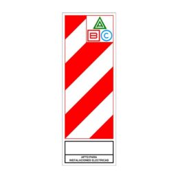 Chapa baliza reglamentaria ABC BC para matafuego