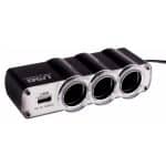 Adaptador 3 bocas usb 12v 24v para auto gps camaras