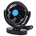 Ventilador mini 12v 5 aspas 4w 360° giro