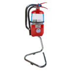 Pedestal Soporte Matafuego Cromado Reforzado 80cm Hasta 10kg