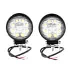 Par de Faros Auxiliares 9 Led 27w Redondo Proyector Off Road 4x4