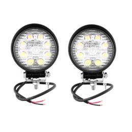 Par de Faros Auxiliares 9 Led 27w Redondo Proyector Off Road 4x4
