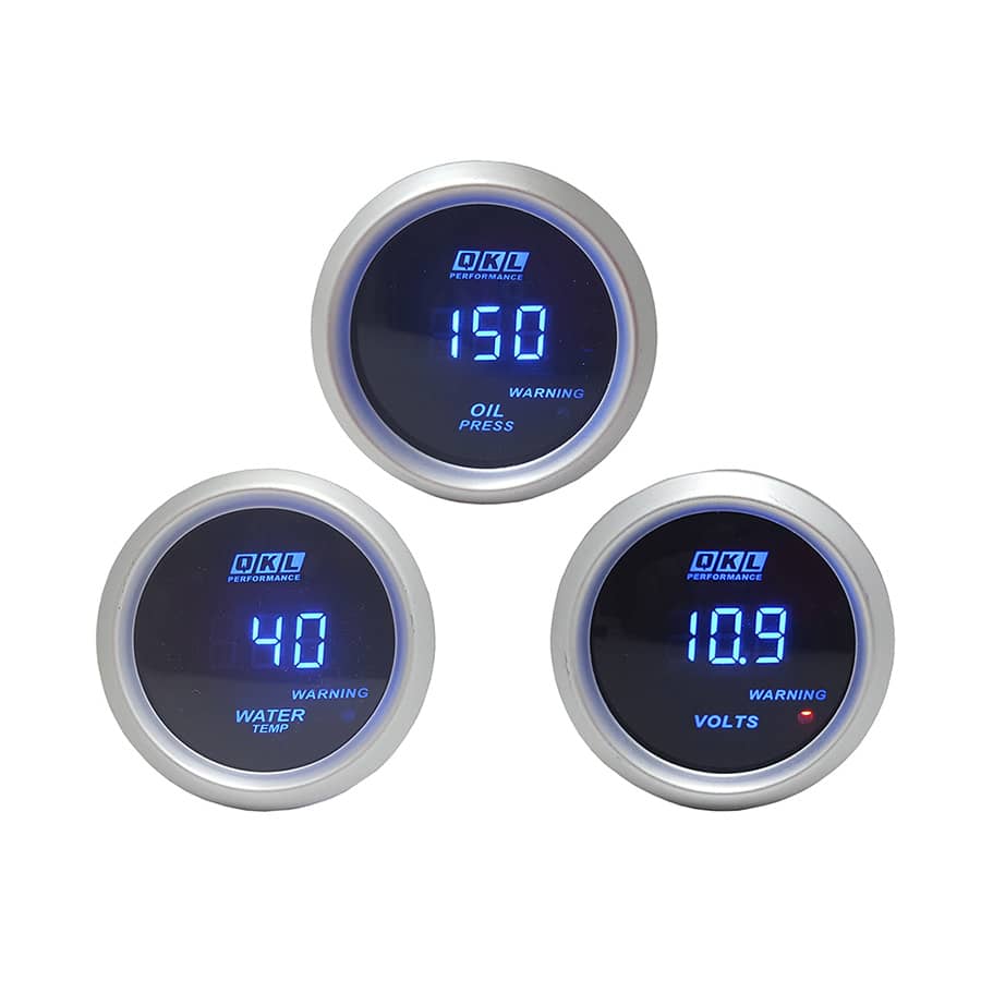 Multifuncional 3 en 1 Reloj luminoso para coche termómetro voltímetro coche  interior y exterior alarma de voltaje de temperatura