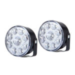 Par Faro Auxiliar 9 Led 5w Drl Redondo Off Road Cuatri Moto