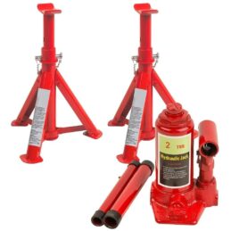 Criquet Botella + Caballetes Tripode 2 Tn Par Reforzado Auto